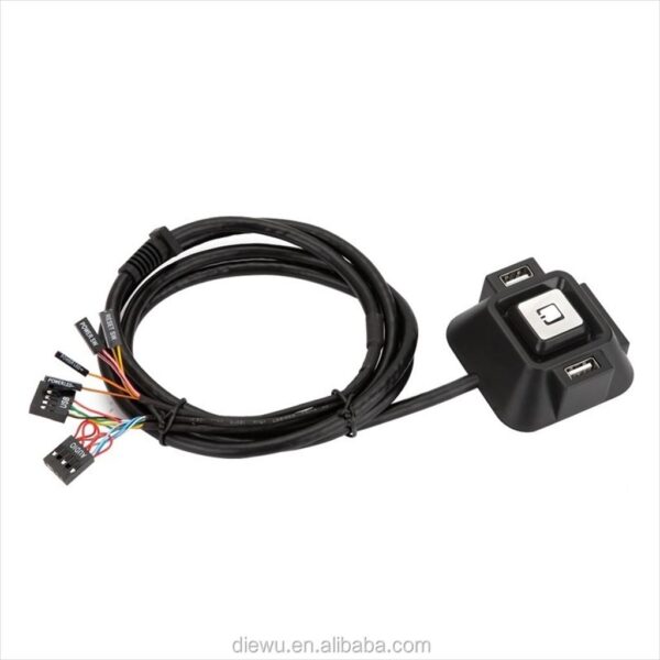 EXTERNAL WIRED HUB DIEWU POWER ON/OFF, 2xUSB 2.0, 2x3.5mm, TXD103