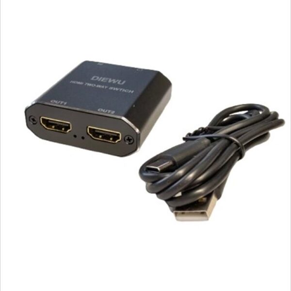 HDMI Splitter 2port DIEWU, HDMI 4K, TXD301