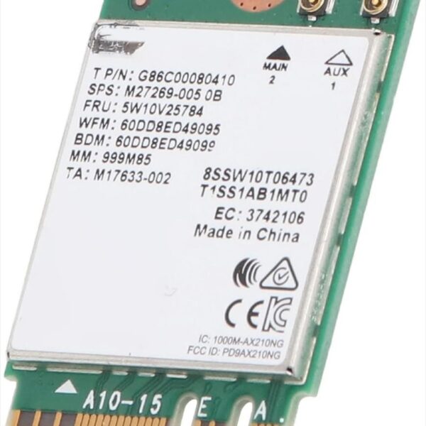 NET LAN WIRELESS M.2 5400Mbs Dual Band WiFi 6E DIEWU TXA113 Chipset: Intel AX200/AX210