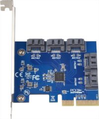 CONVERTOR PCI-E 3.0 (4x) TO 6 x SATAIII TXB187,JMicron JMS585