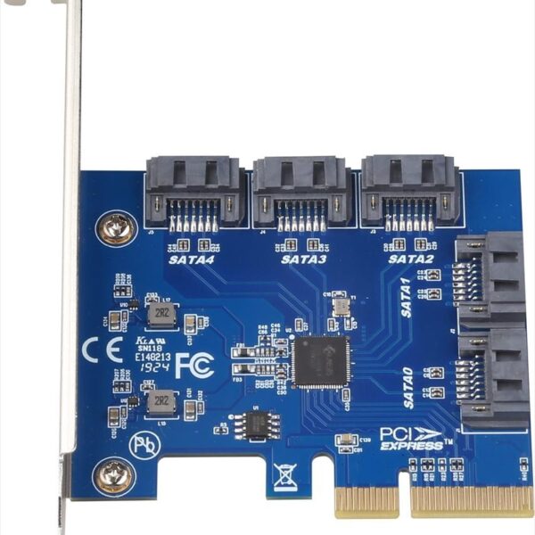 CONVERTOR PCI-E 3.0 (4x) TO 6 x SATAIII TXB187,JMicron JMS585