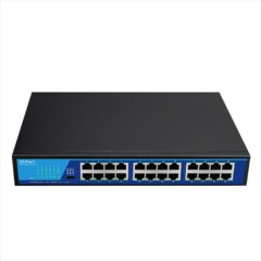 NET Switch DIEWU 24-port 10/100/1000M TXE258 IRON SHELL METAL BLACK