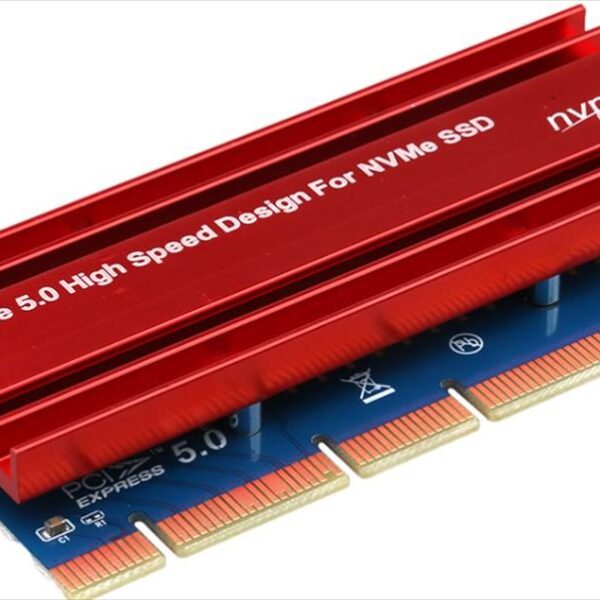 CONVERTOR PCI-E 5.0 (x4/x8/x16) TO 2 x M.2 (NVME) , DIEWU TXB199,w/heatsink