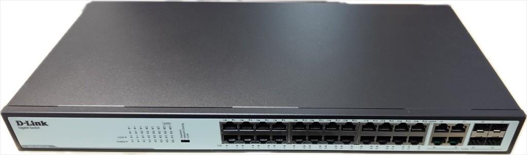 NET Switch DIEWU 24Port1G+2Port1G+2SFP TXE307 IRON SHELL 19" METAL BLACK