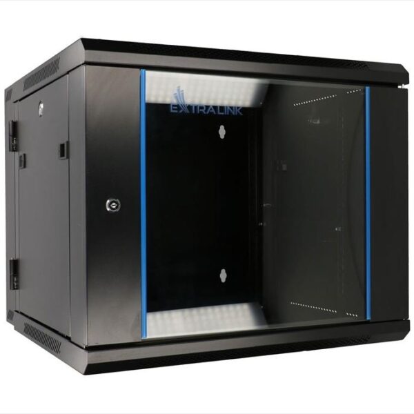 NET RACK CABINET 12U 600X600 EXTRALINK WALL MOUNTED AZH BLACK