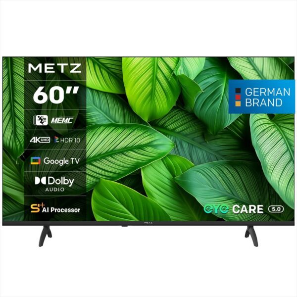 CE TV LED SMART 60" METZ TV,  Direct LED UHD, 4K, 60Hz, Frameless, 3xHDMI, 2xUSB, GOOGLE TV, Black, 60MUF7000Z