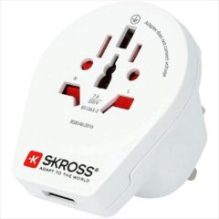 CONVERTOR POWER SKROSS UNIVERSAL WORLD TO UK, w/USB port 1.500267
