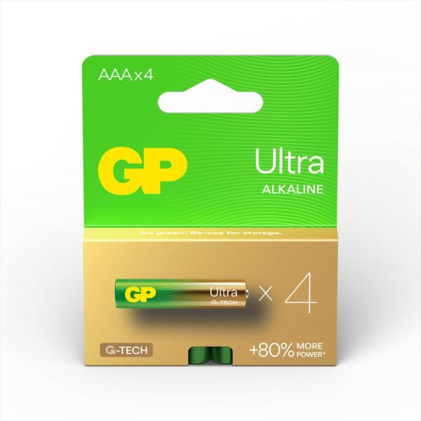 Battery GP ULTRA ALKALINE, LR03 AAA 1.5V (4pcs pack)