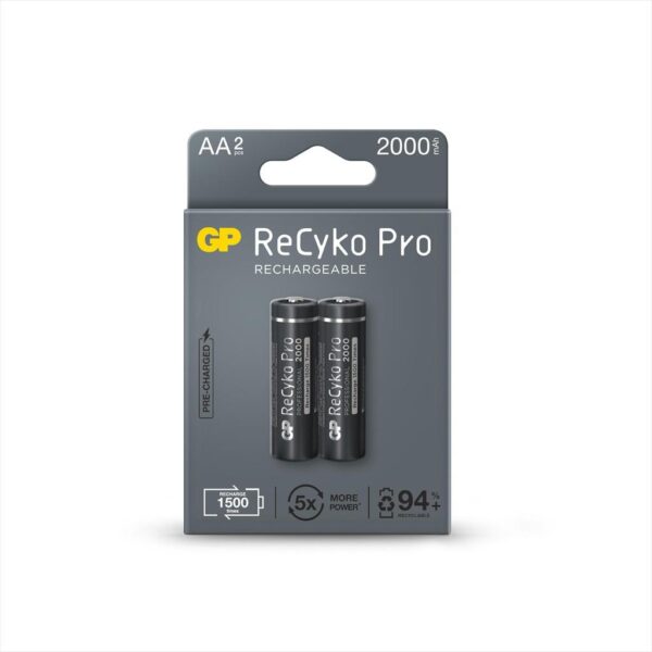 Battery GP RECYKO + PRO RECHARGEABLE, R6 AA 2000mAh 1.2V (2pcs pack)