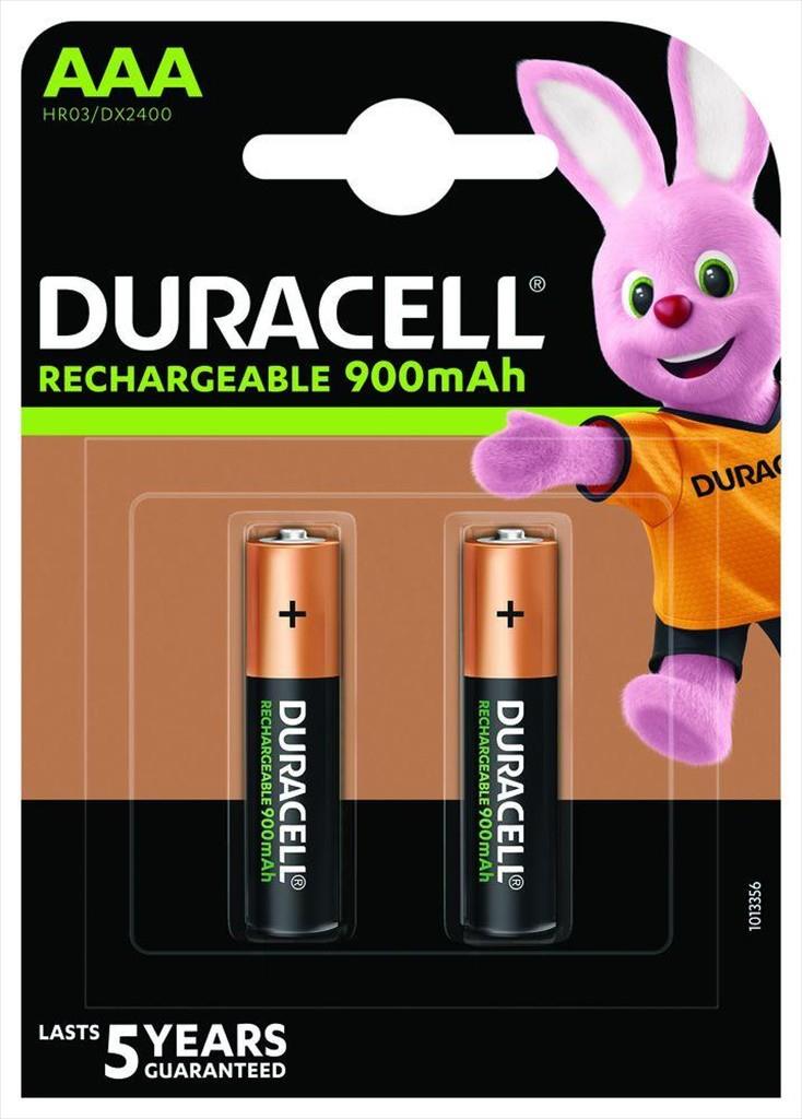 Battery DURACELL RECHARGEABLE, 2xAAA R03, 900mAh