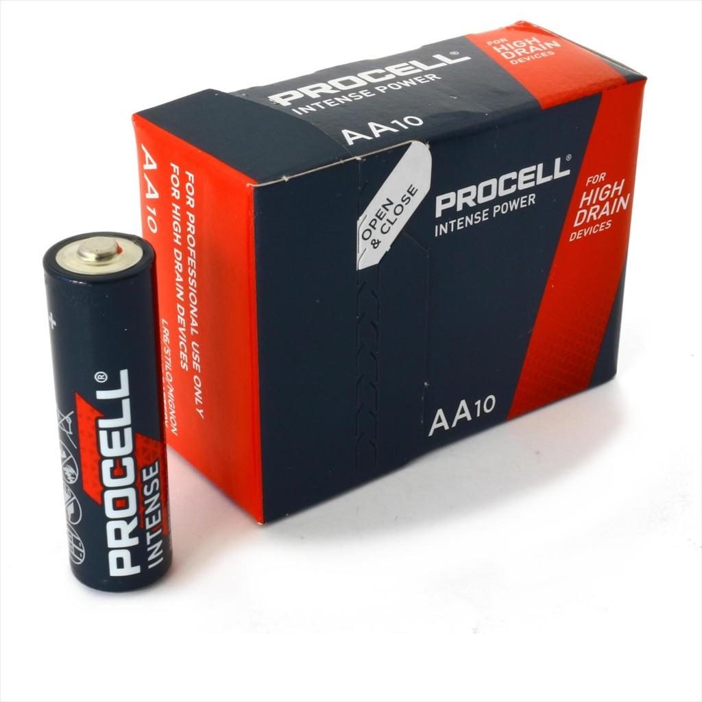 Battery DURACELL PROCELL INTENSE ALKALINE 1.5V, LR6 AA MX1500, 10 pcs pack