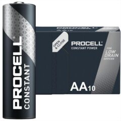 Battery DURACELL PROCELL CONSTANT ALKALINE 1.5V, LR6 AA MN1500, 10 pcs pack