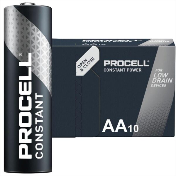 Battery DURACELL PROCELL CONSTANT ALKALINE 1.5V, LR6 AA MN1500, 10 pcs pack