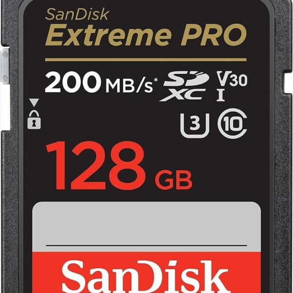 MEMORY CARD SANDISK SDXC 128GB EXTREME C10 200mb/s V30 class 10, SDSDXXD-128G-GN4IN