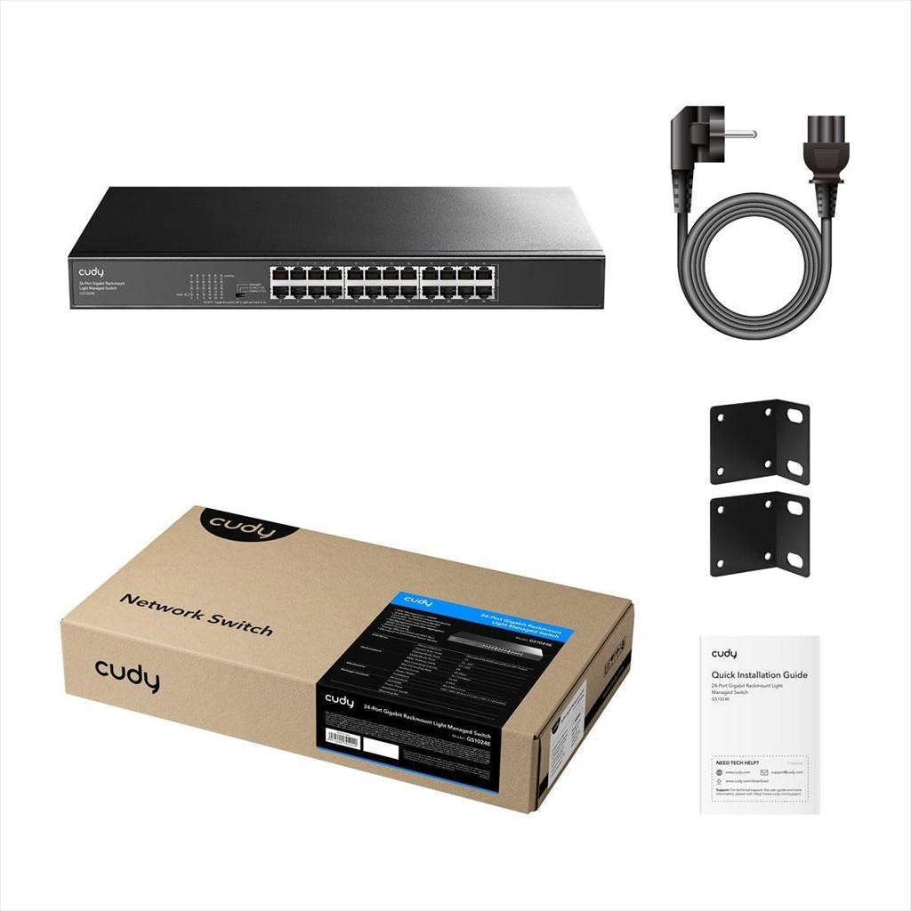 NET Switch CUDY 24-port Managed Gigabit GS1024E - Image 2