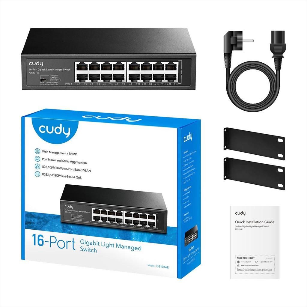 NET Switch CUDY 16-port Gigabit Managed, GS1016E - Image 2