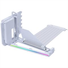 GPU VERTICAL BRACKET KIT v3 Lian LI PCIe 16x Gen5 w/RISER CABLE 155mm, w/ARGB lighting, White, VG4-5-V3W