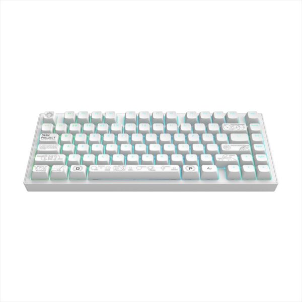 KEYBOARD MECHANICAL DARK PROJECT ALU81A TERRA NOVA V2 White RGB linear mechanical switches G3ms Moonstone- Pre-lubed, wireless (2,4g),+4 switch ANSI layout, DPKB_NOVA_81_ANSI_WHITE_R2